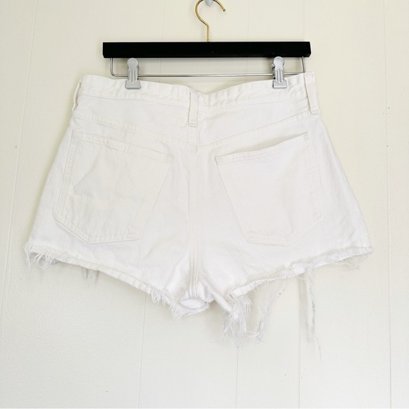 MADEWELL Relaxed Denim Shorts Raw Hem White 29 - Picture 3 of 7